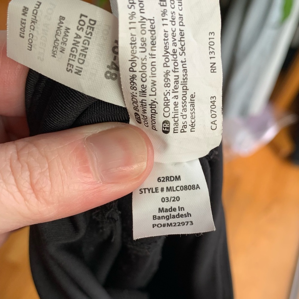 Marika mesh crystal Dye Yoga Capris mckenna black purple pink - Picture 8 of 10